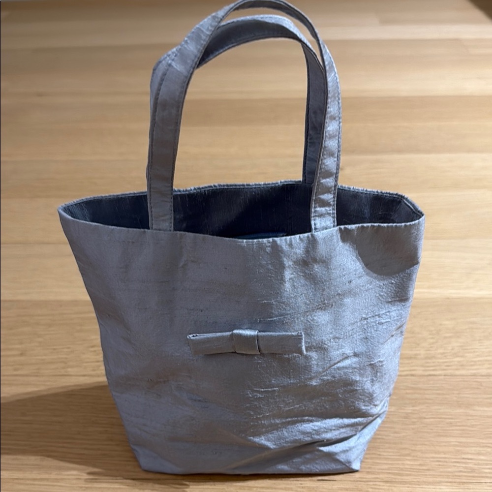 Elegant Light Blue Mini Tote Dilk Bag